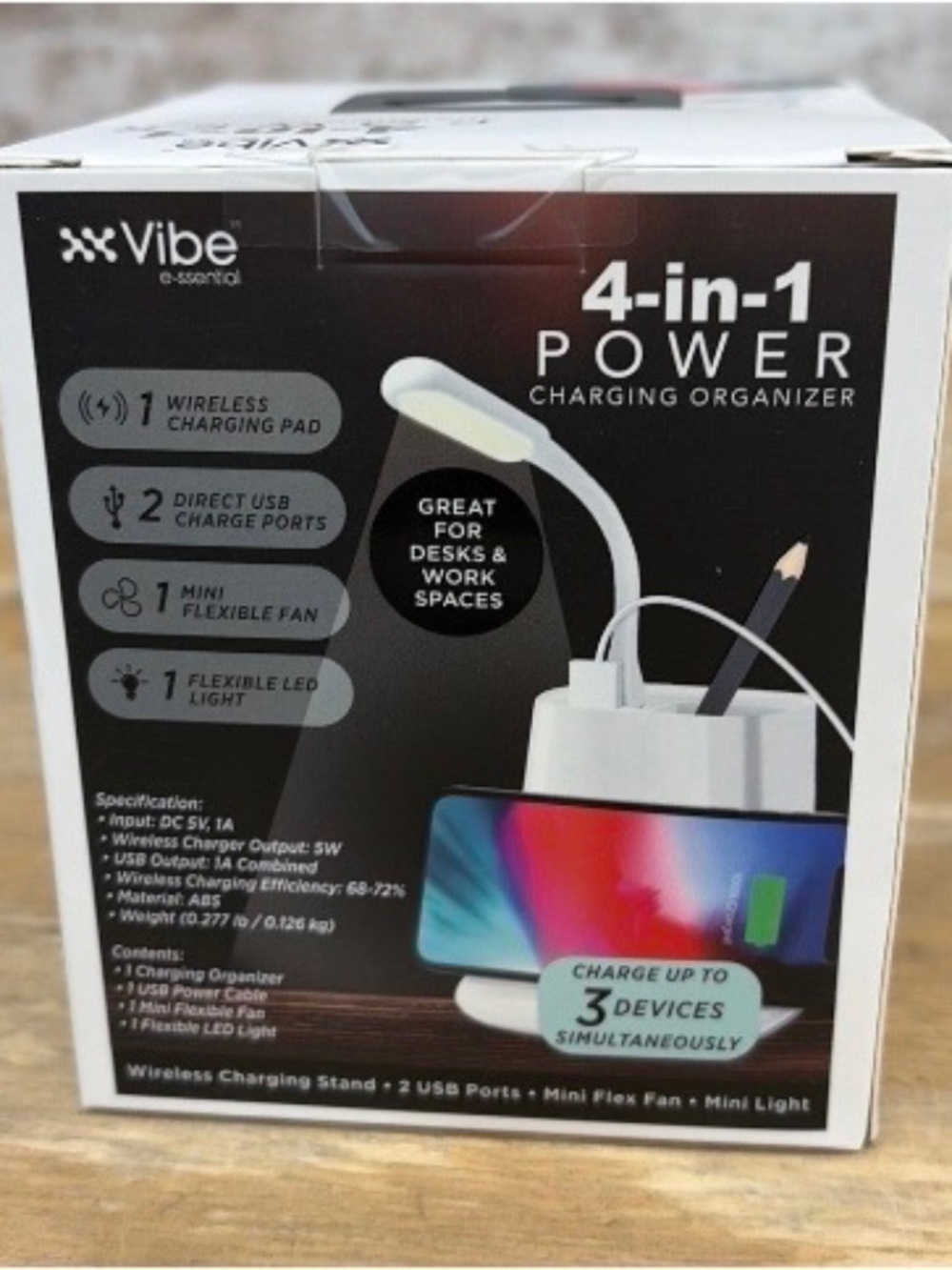Wireless Power Charging Organizer 5W 4-in-1